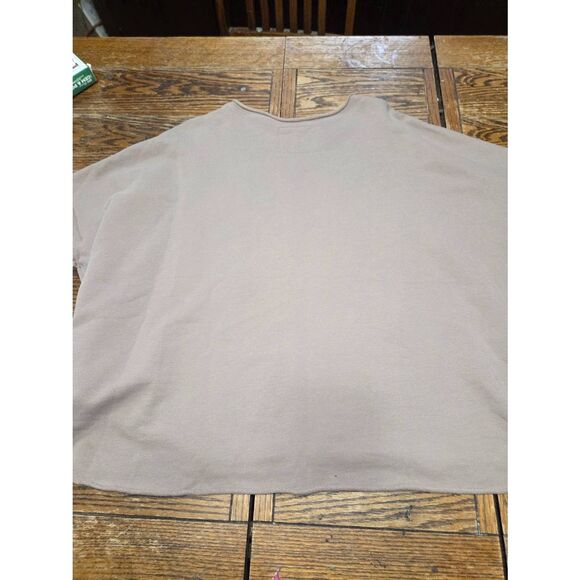 Frank & Eileen  Audrey Funnel Neck Capelet  In Beige One Size - Picture 5 of 5